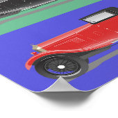Retro Car Artwork ポスター (角)