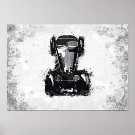 Retro Car Artwork ポスター