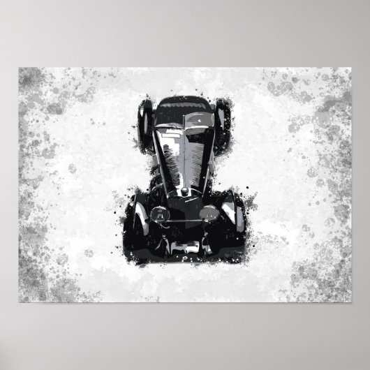 Retro Car Artwork ポスター (正面)