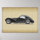 Retro Car Artwork ポスター (正面)