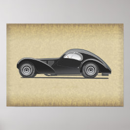 Retro Car Artwork ポスター