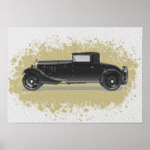 Retro Car Artwork ポスター (正面)