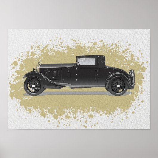 Retro Car Artwork ポスター (正面)