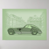 Retro Car Artwork ポスター (正面)