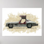 Retro Car Artwork ポスター (正面)