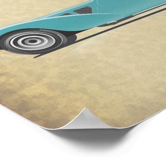 Retro Car Artwork ポスター (角)