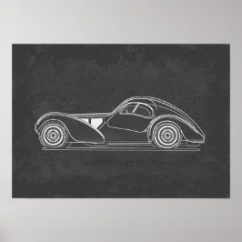 Retro Car Artwork ポスター