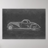 Retro Car Artwork ポスター (正面)