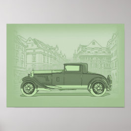 Retro Car Artwork ポスター