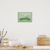 Retro Car Artwork ポスター (キッチン)