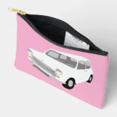 Retro Car Pink and White アクセサリーポーチ (見開き)