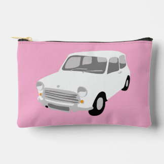 Retro Car Pink and White アクセサリーポーチ
