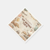 Retro Car Themed Kids Birthday スタンダードカクテルナプキン (角)