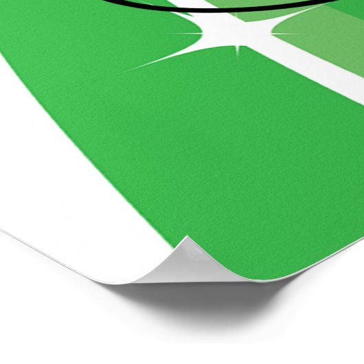 Retro Card Suits Vibrant Red and Black ポスター (角)