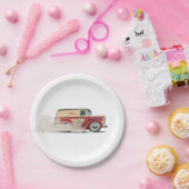 Retro Cartoon delivery van ペーパープレート (パーティー)
