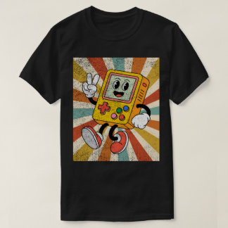 Retro Cartoon Handheld Gamer Console Tシャツ