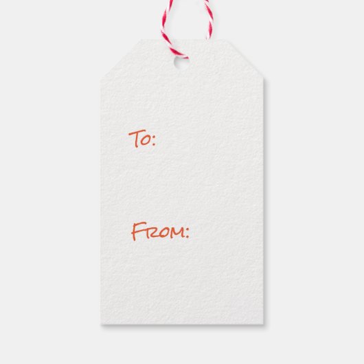 Retro Cartoon Postman Holiday ギフトタグ (裏面)