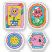 Retro cartoon sticker set シール (正面)