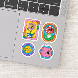 Retro cartoon sticker set シール