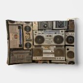 Retro cassette on print cut sew pouch アクセサリーポーチ (裏面)