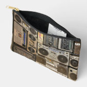 Retro cassette on print cut sew pouch アクセサリーポーチ (見開き)