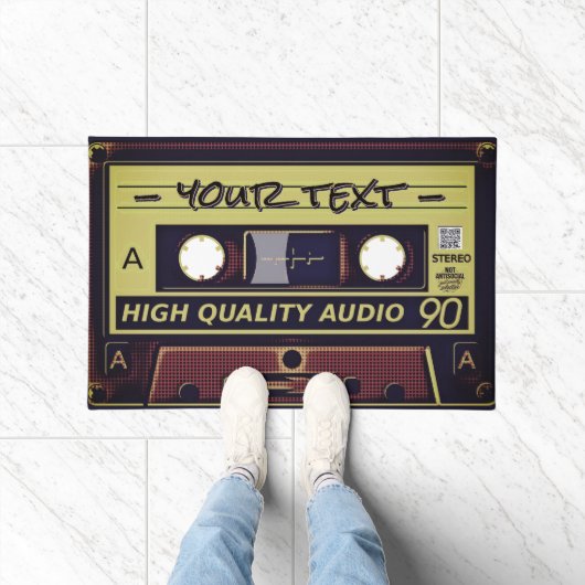 Retro Cassette Pop Art Doormat ドアマット (室内)