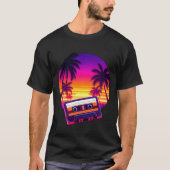 Retro Cassette Sunset Tシャツ (正面)