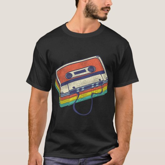 Retro Cassette Tape Design Tシャツ (正面)