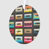Retro Cassette Tape Pattern – Vintage Music  オーナメント (正面)