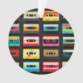 Retro Cassette Tape Pattern – Vintage Music  オーナメント