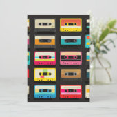 Retro Cassette Tape Pattern – Vintage Music カード (スタンド正面)