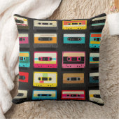 Retro Cassette Tape Pattern – Vintage Music クッション (ブランケット)