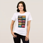 Retro Cassette Tape Pattern – Vintage Music  トライブレンドＴシャツ (正面全面)