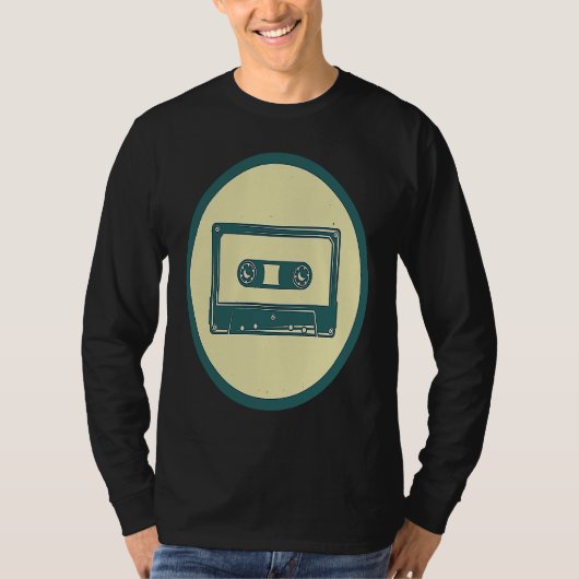 Retro Cassette Vintage Tape Music Tシャツ (正面)