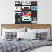 Retro cassettes image on canvas キャンバスプリント (インサイチュ (寝室))