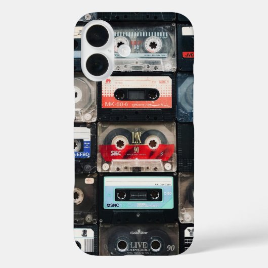 Retro cassettes image on iphone case Case-Mate iPhoneケース (裏面)