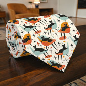 Retro Cat 50s Graphic Custom Necktie ネクタイ