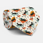 Retro Cat 50s Graphic Custom Necktie ネクタイ (ロール)