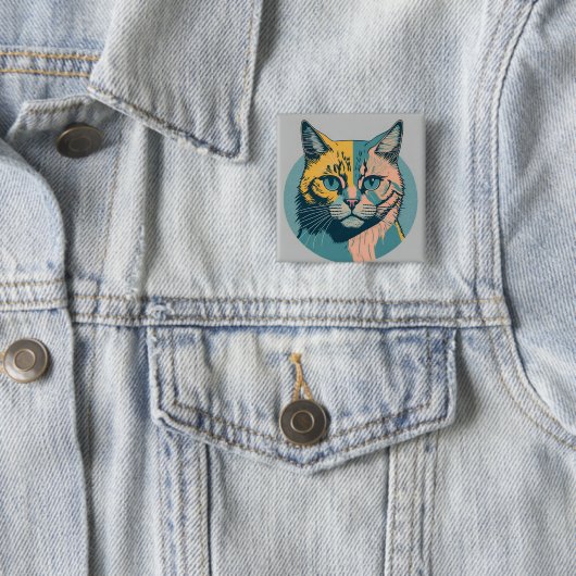 retro cat 5 缶バッジ (インサイチュ)