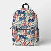 Retro Cat Backpack プリントバックパック (正面)