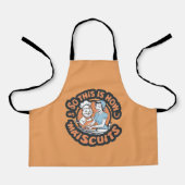 Retro Cat Chef Maiscuits Baking Art エプロン (正面)