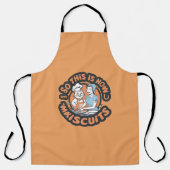 Retro Cat Chef Maiscuits Baking Art エプロン (正面)