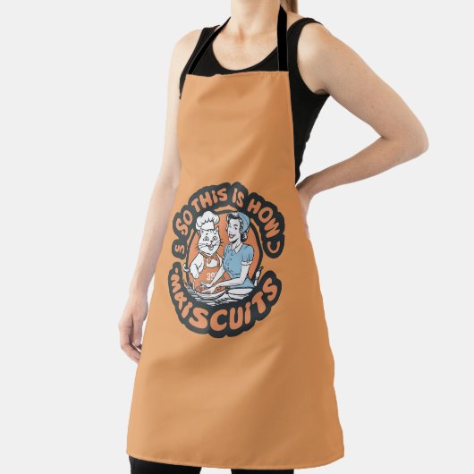 Retro Cat Chef Maiscuits Baking Art エプロン (インサイチュ)
