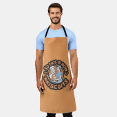 Retro Cat Chef Maiscuits Baking Art エプロン (着用した状態)