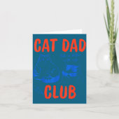 Retro Cat Dad Club Life Is Better With Cats Funny  カード (正面)