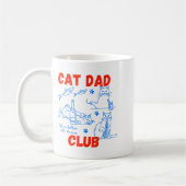 Retro Cat Dad Club Life Is Better With Cats Funny  コーヒーマグカップ (左)