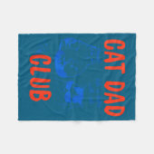 Retro Cat Dad Club Life Is Better With Cats Funny  フリースブランケット (正面(横))