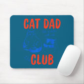 Retro Cat Dad Club Life Is Better With Cats Funny  マウスパッド (マウス)