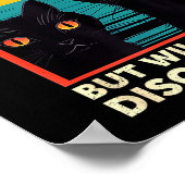 Retro Cat Funny Introverted But Willing To Discuss ポスター (角)