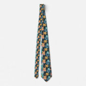 Retro Cat Graphic Custom Necktie ネクタイ (裏面)